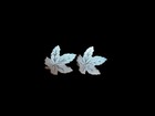 Vintage Signed Enco Sterling Silver Maple Leaf Cuff Links