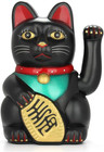 Maneki Neko Lucky Cat - Battery Operated Waving Arm Feng Shui Fortune Figurin   