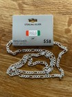 Nwt  925 Sterling Silver Figaro Mens Boys 24     Chain Necklace  58 00