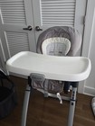 Graco High Chair Adjustable Height Removable Tray Gray white
