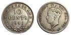 Trio Of Silver Newfoundland 10 Cents - 1941 C   1942 C   1943 C George Vi