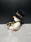 Vintage Russ Berrie Snowman Plush Snowflake Hat Scarf 11    Soft Stuffed Toy Lovey