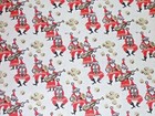 Vtg Christmas Wrapping Paper Gift Wrap  Musical Santa Sleigh Bells 1950 Nos