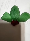 Genuine Surf Tumbled Sea Glass  Green red Holly