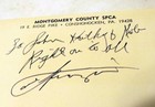 Very Unusual Joe Frazier Autograph     Early 1970s Spca Card With Local Provenance