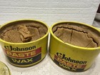 Two Sc Johnson Paste Wax Cans Approx 40-50  Full Original Vtg Formula D8