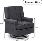 360 Swivel Rocker Chair Glider Rocking Recliner Nursery Lounger Chair Soothing 