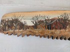 Vintage Hand Painted Wooden Replica Hand Saw Farmhouse Cabin Barn Outhouse