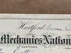 Farmers   Mechanics National Bank Antique Canceled Check Stamp Hartford  Ct 1900