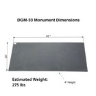 Black Granite Double Grass Cemetery Marker Dgm-33