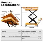 Portable Mid-rise Electric Hydraulic Scissor Car Lift 1000kg Auto Repair Lift