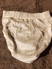 Hicut Sz 5 Vintage Fruit Of The Loom 100  Nylon Panties W tag  Wide Lace 