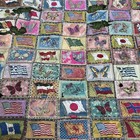 Antique Americana Tobacco Cigar Box Flag Felts  Quilt Topper Vintage Vintage