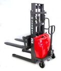 Ps3300se-2m Semi-electric Pallet Stacker 3300 Lbs Capacity 6 6 Ft Lifting Height