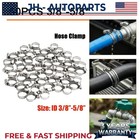50pcs 3 8 -5 8  Adjustable Stainless Steel Drive Hose Clamps Fuel Line Worm Clip