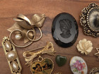 Vintage-now 15 Pcs Victorian Art Deco Style Parts Craft Jewelry Making Lot 26