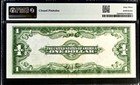1923  1 Silver Certificate Pmg 63 Choice Uncirculated    horse Blanket   