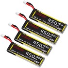 4pcs 1s Hv 3 8v Lipo Battery 450mah 150c Bt ph2 0 Plug For Rc Fpv Racing Drone