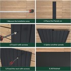 18 Pcs Galvanized Steel Roof 18pcs-l42 52   w17 72   Black