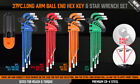 36 1 Piece Hex Key Allen Wrench Set Ball End Sae Metric Star Long Arm Industrial
