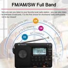 V115 Portable Radio am fm sw Digital Stereo Home Radio Recorder For Senior Gift