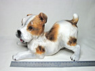 Italian Fox Terrier Puppy Dog Figurine 9 In - Made In Italy - Vintage Pottery