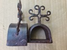 Antique Cast Iron Finials fence Cresting drapery Rod Sleeves   Matching Set Of 6