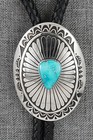 Turquoise   Sterling Silver Bolo Tie - Charlie John