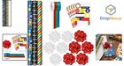 Chic Birthday Wrapping Paper Set  3 Metallic Rolls   Accessories For 90 Sq  Ft 