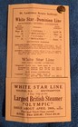 White Star Line -   Olympic  Flyer   P c  