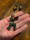 Lot Of 3 Vintage Barclay Pod Foot Metal Soldiers