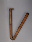 Vintage Stanley No 32  1 2 Boxwood And Brass Folding Ruler And Caliper
