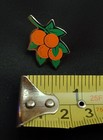 Vintage Enamel Lapel Pin tie Tack Oranges  or Clementines 