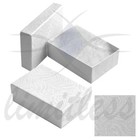 White Swirl Cardboard Jewelry Boxes  Cotton Gift Boxes 12-25-50-100