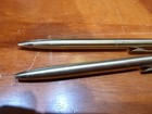 Vtg Paper Mate Brushed Gold Plated Double Heart Ballpoint Pen   Twist Pencil Set