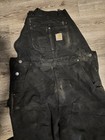 Carhartt Black Cotton Canvas Work Bib Overalls Men   s 104031-blk
