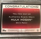 2015 Topps Wwe Road To Wrestlemania - Swatch Relics Hulk Hogan Bronze  50  mem 