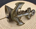Vintage Solid Brass Ship Bell Nautical Marine Ship Bell Wall Anchor Brass Ringer