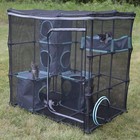 Kitty City Outdoor Catio Furniture And Play Kits For Cats  Outdoor Mega Kit
