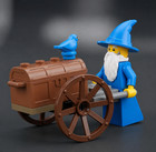 New Lego Minifig Travelling Blue Wizard Wagon Minifigure Magician Castle Knight