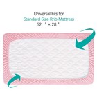 Crib Mattress Protector Waterproof Fitted Quilted Pink 52x28 Standard Toddler Be