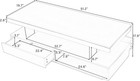 High Gloss Coffee Table With 16 Color Led Lights  Uv Cocktail Table With Storage