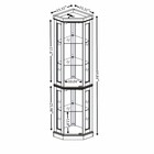 Corner Glass Cabinet Lighted Curio Cabinet Corner Display Case For Living Room
