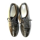 60s O sullivan Black Leather Wingtip Oxford Shoes   Vintage Brogues   Men 11 5 B
