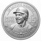 Davey Lopes Challenge Coin - Davey Lopes A Dodgers Legend Commemorative Fan Gift
