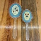 Vintage 1950 s Lucite Handheld Brush And Mirror Vanity Set
