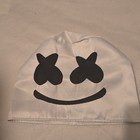 Adult Marshmello Dj Costume Full Head Hood Mask White Black Halloween Unbranded