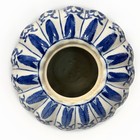 Blue White Chinese Porcelain Pumpkin Ginger Jar Vase No Lid 8   