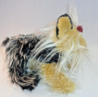 Toys R Us Animal Alley Yorkshire Terrier Dog Plush Stuffed Long Hair Red Bow 11 