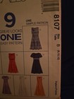 Mccall s Pattern 8107 Misses Pullover Dress In 2 Lengths   Nine Styles B-8 10 12